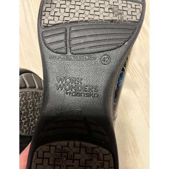 Dansko Black with pattern Clog Mules Size 42 - Picture 7 of 7